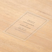 Patricia Classic Elegant Wedding Save the Date Acryleinladungen (Ablage )