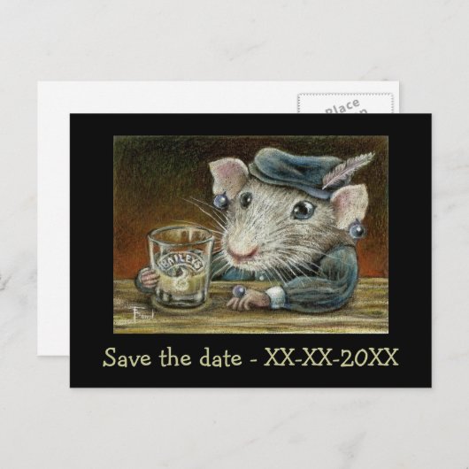 Patricia die Ratte Ankündigungspostkarte (Vorne/Hinten)