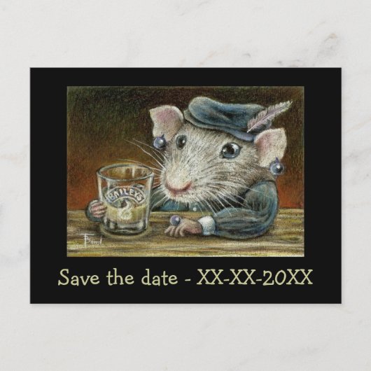 Patricia die Ratte Ankündigungspostkarte (Vorderseite)