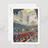 Patricia Dining Hall, Hamburg-America Line Postkarte (Vorne/Hinten)