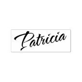 Patricia Name kursive Skript Gummistempel (Prägung)