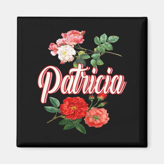 Patricia Name With Flowers Magnet (Vorne)