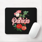 Patricia Name With Flowers Mousepad (Mit Mouse)