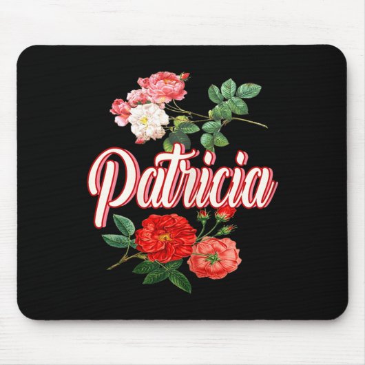 Patricia Name With Flowers Mousepad (Vorne)