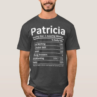PATRICIA Nutrition Personalisiert Name Funny Gift T-Shirt