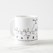 Patricia-Peptidnamen-Tasse Kaffeetasse (Vorderseite Links)