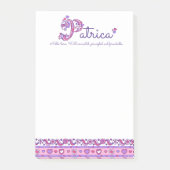 Patricia personalisiert P Name bedeutet Post Notiz (Vorderseite)