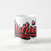 Patricia red Heart Graffiti Tasse Kaffeetasse (Mittel)