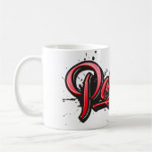 Patricia red Heart Graffiti Tasse Kaffeetasse (Links)