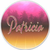 Patricia Vorname Name pink Aufkleber Sticker (Vorderseite)