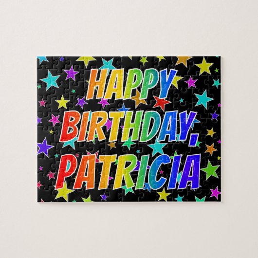 "PATRICIA" Vorname, Spaß "GLÜCKLICHER GEBURTSTAG" Puzzle (Horizontal)