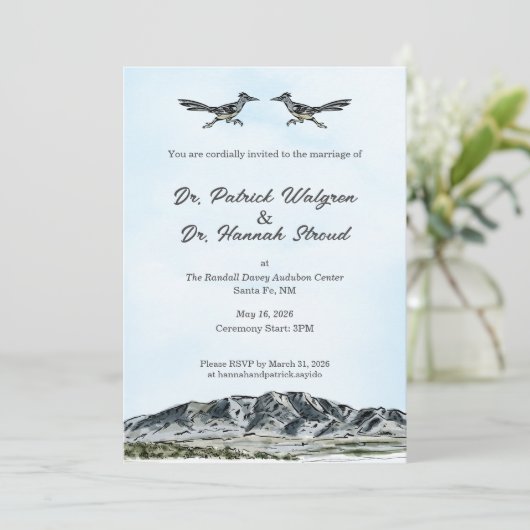 Patrick and Hannah Wedding Einladung (Stehend Vorderseite)