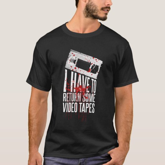 Patrick Bateman Ich muss ein Video-Band zurückgebe T-Shirt (Vorderseite)