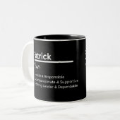 Patrick Boy Personalized Name Definition Zweifarbige Tasse (Vorderseite Links)