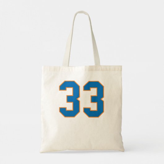 Patrick Ewing Knicks #33 Blue mit Orange Kontur Tragetasche (Rückseite)