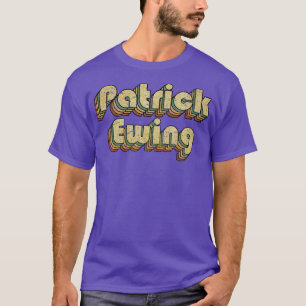 Patrick Ewing Vintag Rainbow Typografy Style 70er T-Shirt