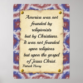 Patrick Henry America Zitat Poster