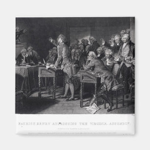Patrick Henry, der das Virginia anredet Magnet