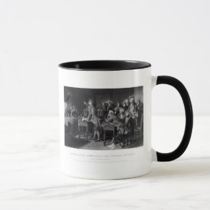 Patrick Henry, der das Virginia anredet Tasse