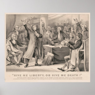 Patrick Henry Liberty oder Death Speech Illustrati Poster