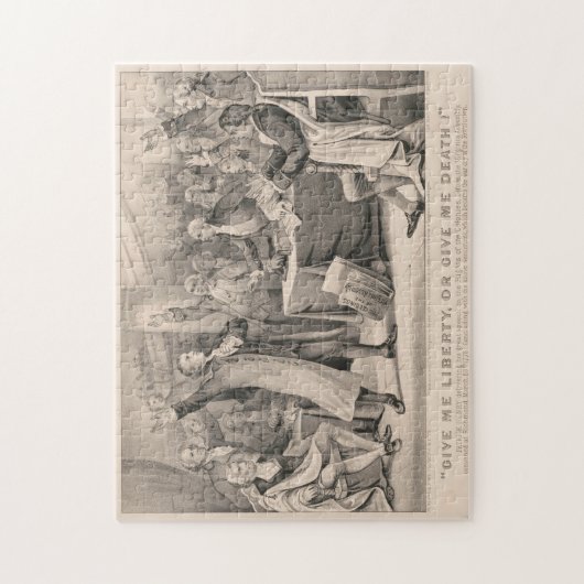 Patrick Henry Liberty oder Death Speech Illustrati Puzzle (Vertikal)