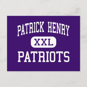 Patrick Henry - Patriots - Hoch - Roanoke Virginia Postkarte