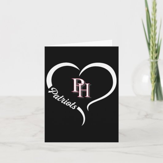 Patrick Henry Patriots Logo Halbherz Slogan Hs Karte (Vorderseite)