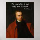Patrick Henry Right to Bear Arms Poster (Vorne)