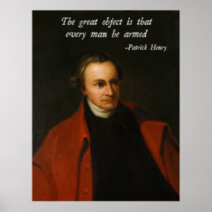Patrick Henry Right to Bear Arms Poster