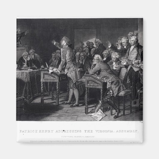 Patrick Henry vor der Virginia-Versammlung Magnet (Vorne)