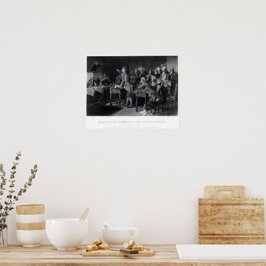 Patrick Henry vor der Virginia-Versammlung Poster (Küche)