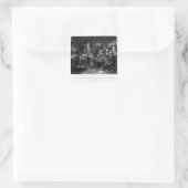 Patrick Henry vor der Virginia-Versammlung Quadratischer Aufkleber (Tasche)