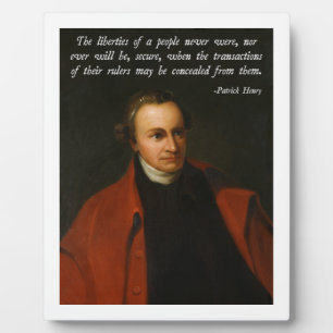 Patrick Henry Zitat Fotoplatte