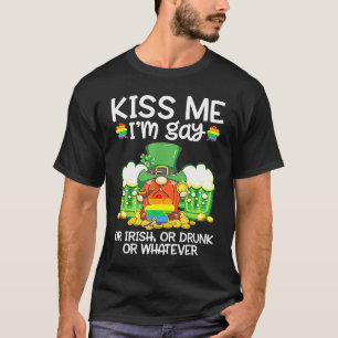 Patrick LGBT Kiss mir, ich bin schwul oder irisch  T-Shirt