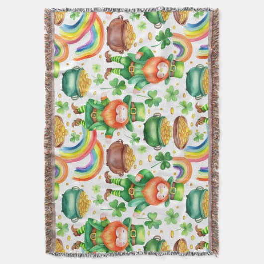 Patrick-Muster - Kobolde und Gold Decke (Vorderseite Vertikal)