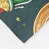 Patrick-Muster - Kobolde und Gold Fleecedecke (Ecke)