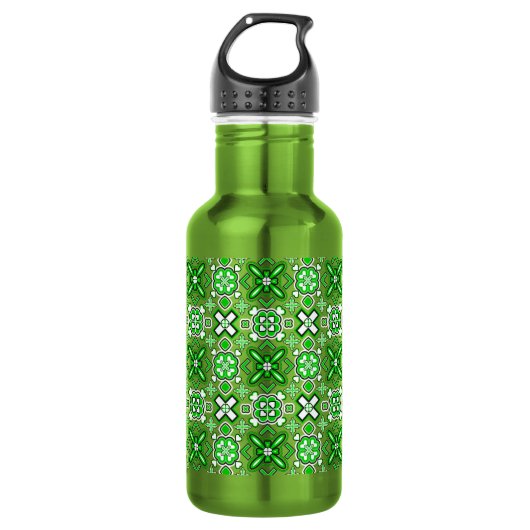 Patrick Muster Reich Grün Trinkflasche (Vorderseite)