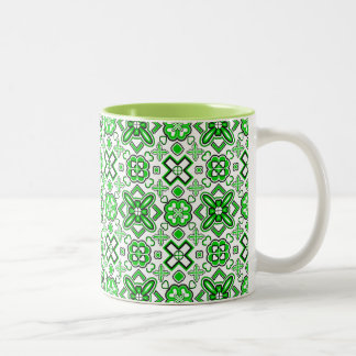 Patrick Muster Reich Grün Zweifarbige Tasse