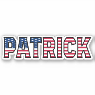 Patrick Name Vorname USA Sticker Stickerset