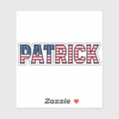 Patrick Name Vorname USA Sticker Stickerset (Blatt)
