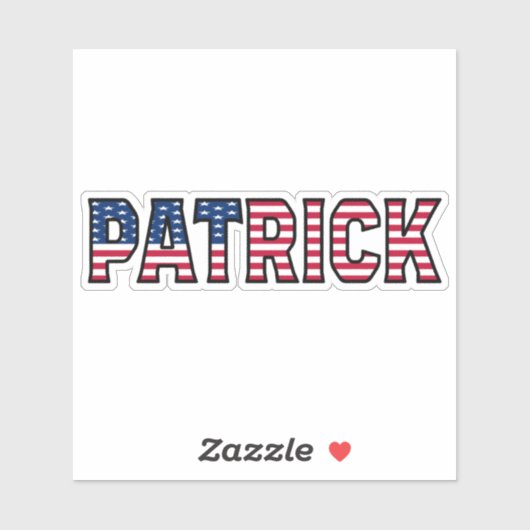 Patrick Name Vorname USA Sticker Stickerset (Blatt)
