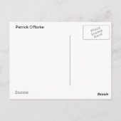 PATRICK 'PADDY' O'RORKE POSTKARTE (Rückseite)