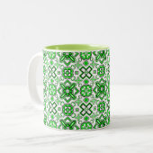 Patrick Pattern Rich Green Zweifarbige Tasse (Vorderseite Links)