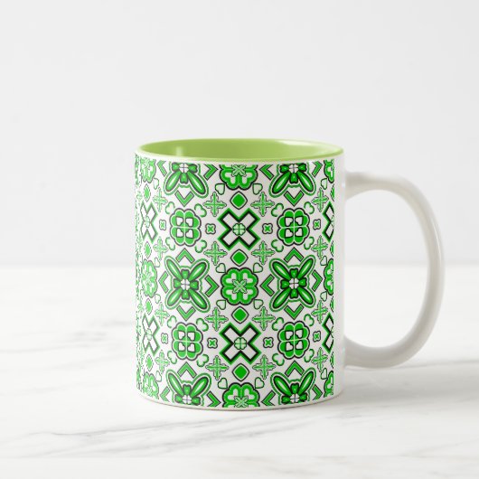 Patrick Pattern Rich Green Zweifarbige Tasse (Rechts)