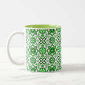 Patrick Pattern Rich Green Zweifarbige Tasse (Links)