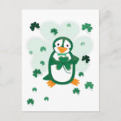 Patrick Penguin St. Patrick's Day Postcard Postkarte (Vorderseite)