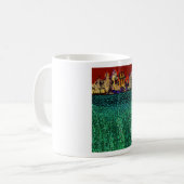 Patrick Ranch, Chico, CA (in rot und grün) Kaffeetasse (Vorderseite Links)