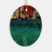 Patrick Ranch, Chico, CA (in rot und grün) Keramikornament (Rechts)