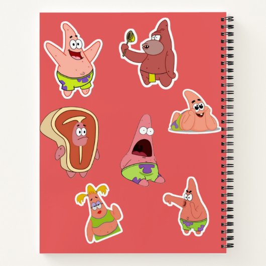 Patrick Star Inspired Notebook Notizblock (Rückseite)