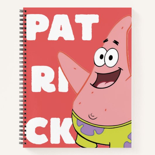 Patrick Star Inspired Notebook Notizblock (Vorderseite)